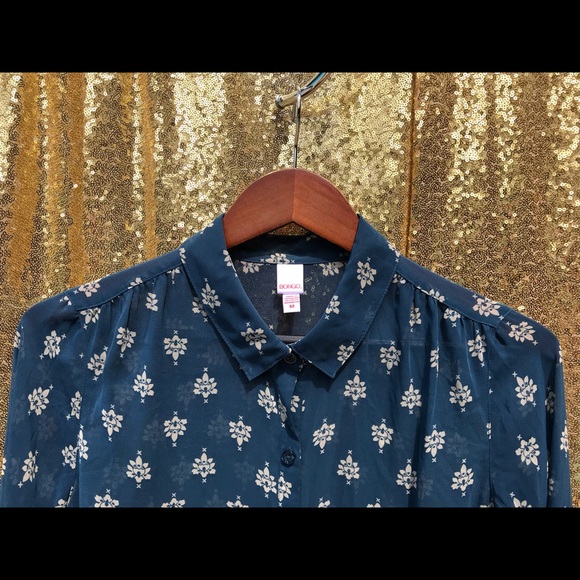 Bongo sheer tunic hi-lo knee-length size M - Picture 11 of 12